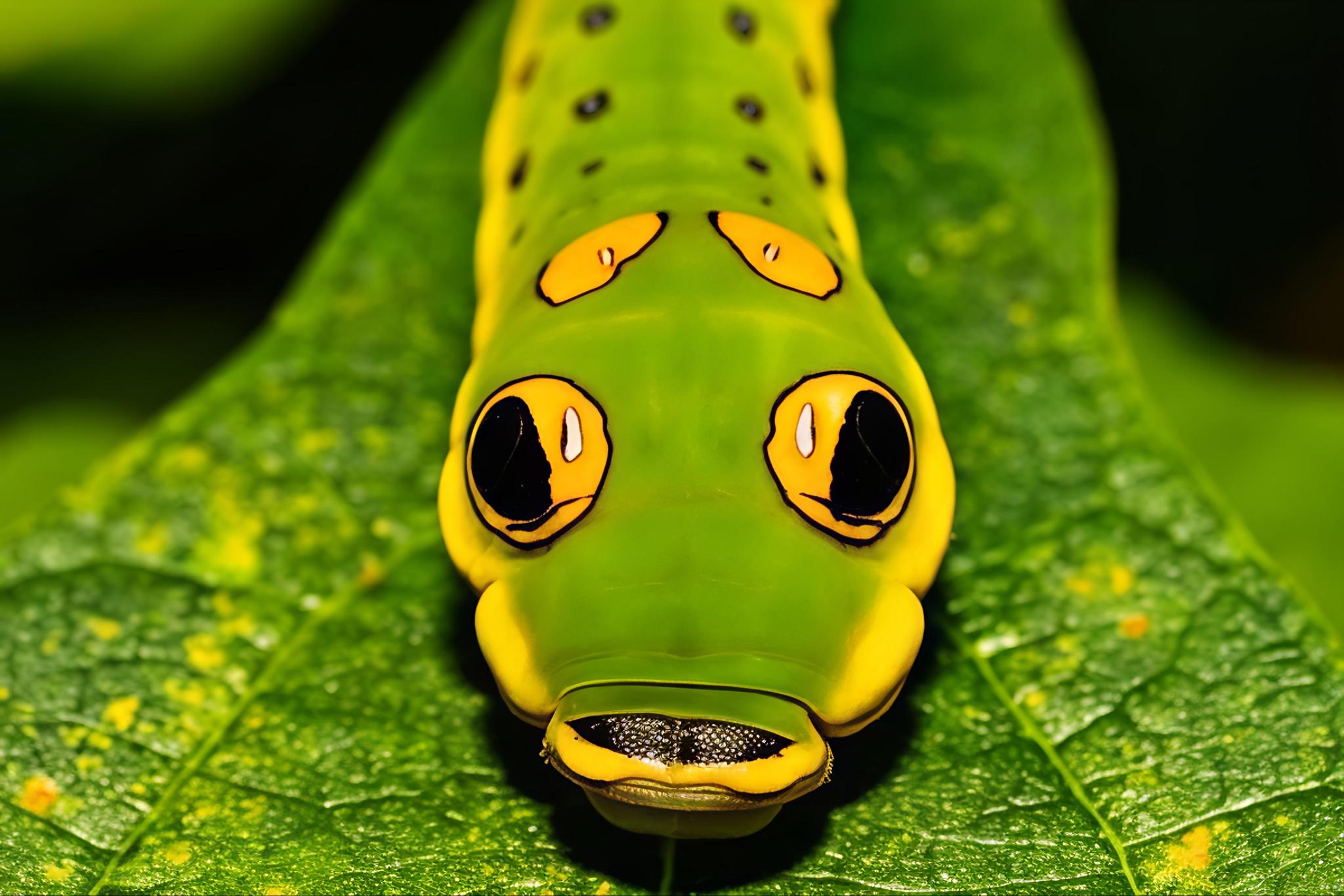 Siluman???atau Satwa?? Ulat kecil berubah jadi seperti Ular