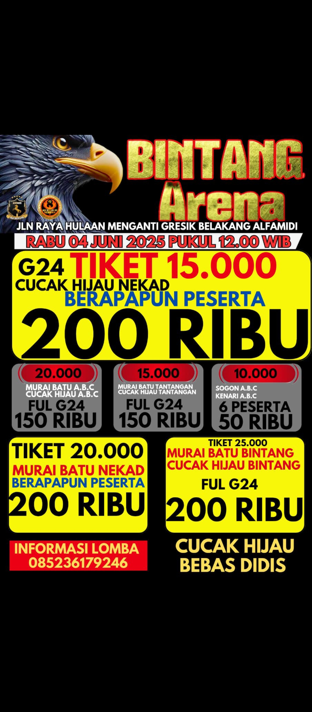 JADWAL GANTANGAN BINTANG ARENA