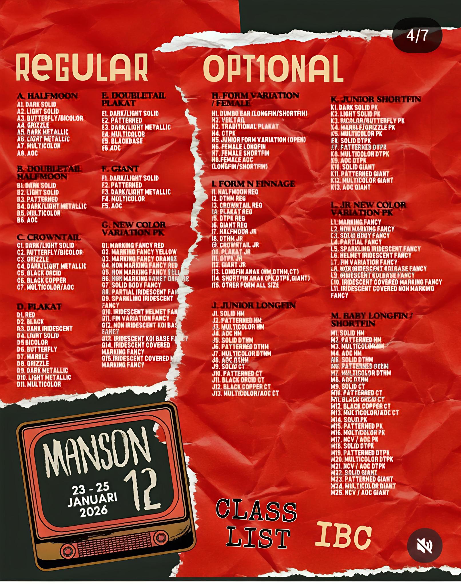 MANSON # 12 (KONTES BETTAFISH)