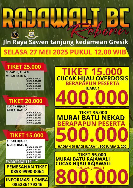 JADWAL LATBER 27/MEI/ 2025