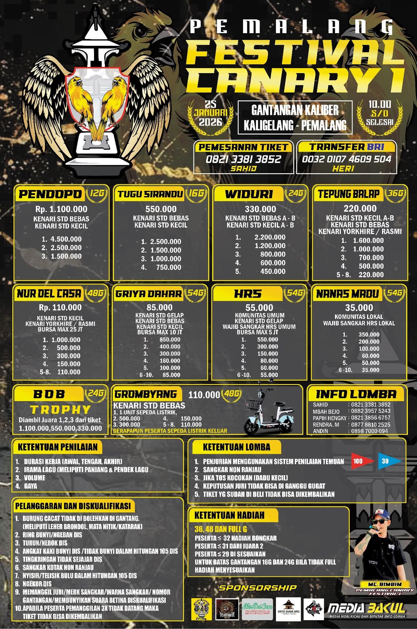 PEMALANG FESTIVAL CANARY 1 ( LATPRES)