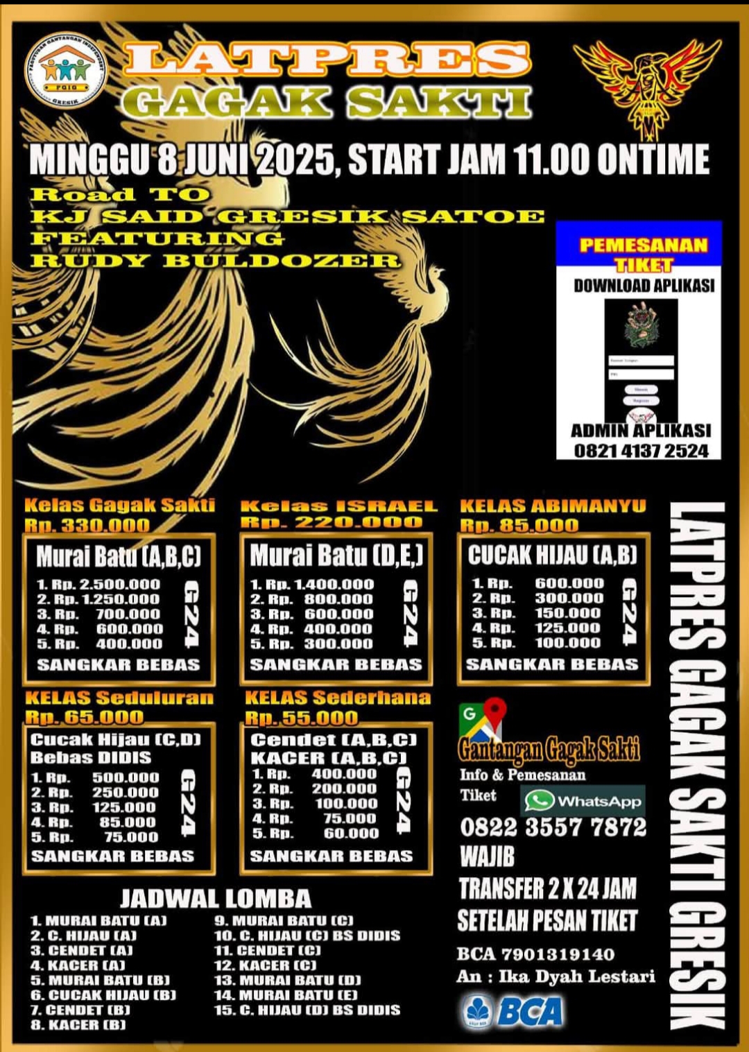 JADWAL LATPRES GANTANGAN GAGAK SAKTI