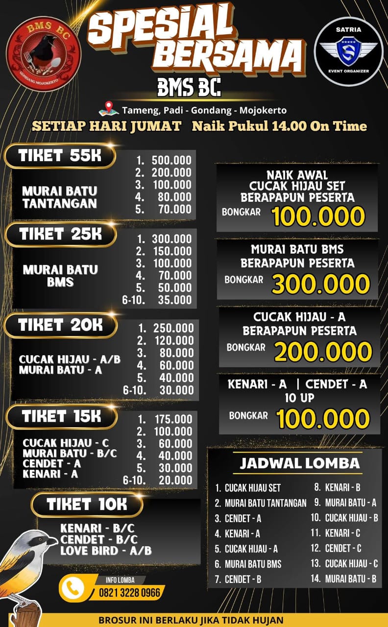 JADWAL LATBER GANTANGAN BMS BC