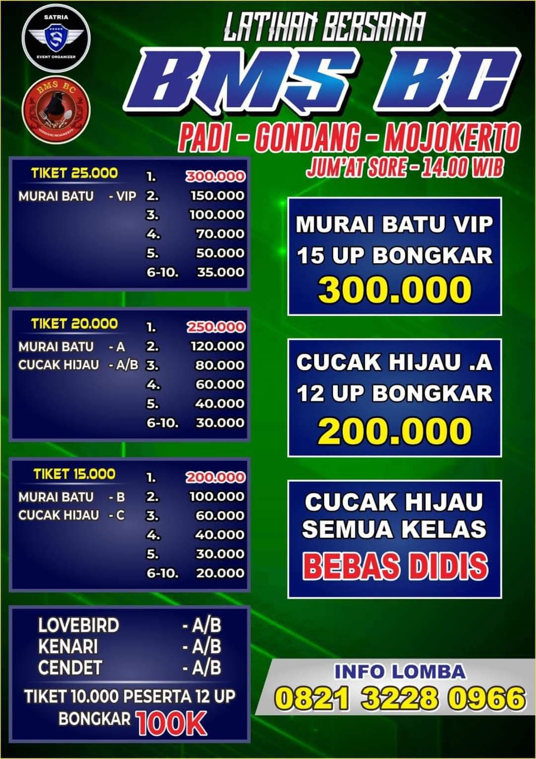JADWAL LATBER BMS BC MOJOKERTO
