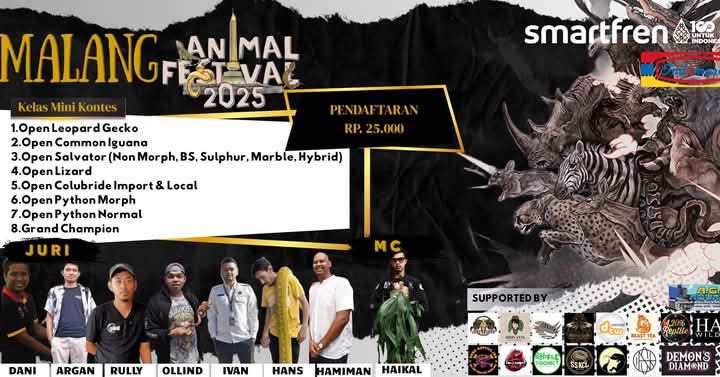 JADWAL KONTES MALANG ANIMALS FESTIVAL 2025
